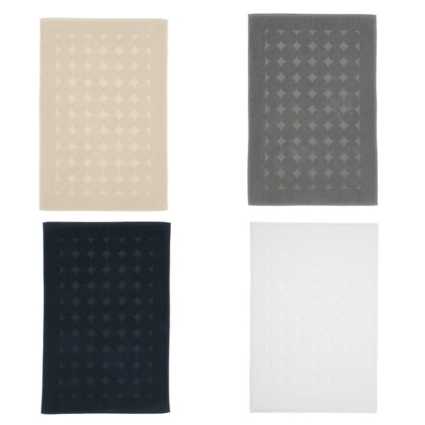 - Aqua Banded Floor Mats Washable Premium 100/% Turkish Cotton Bath Mats 2-Piece Set 20x34 S2
